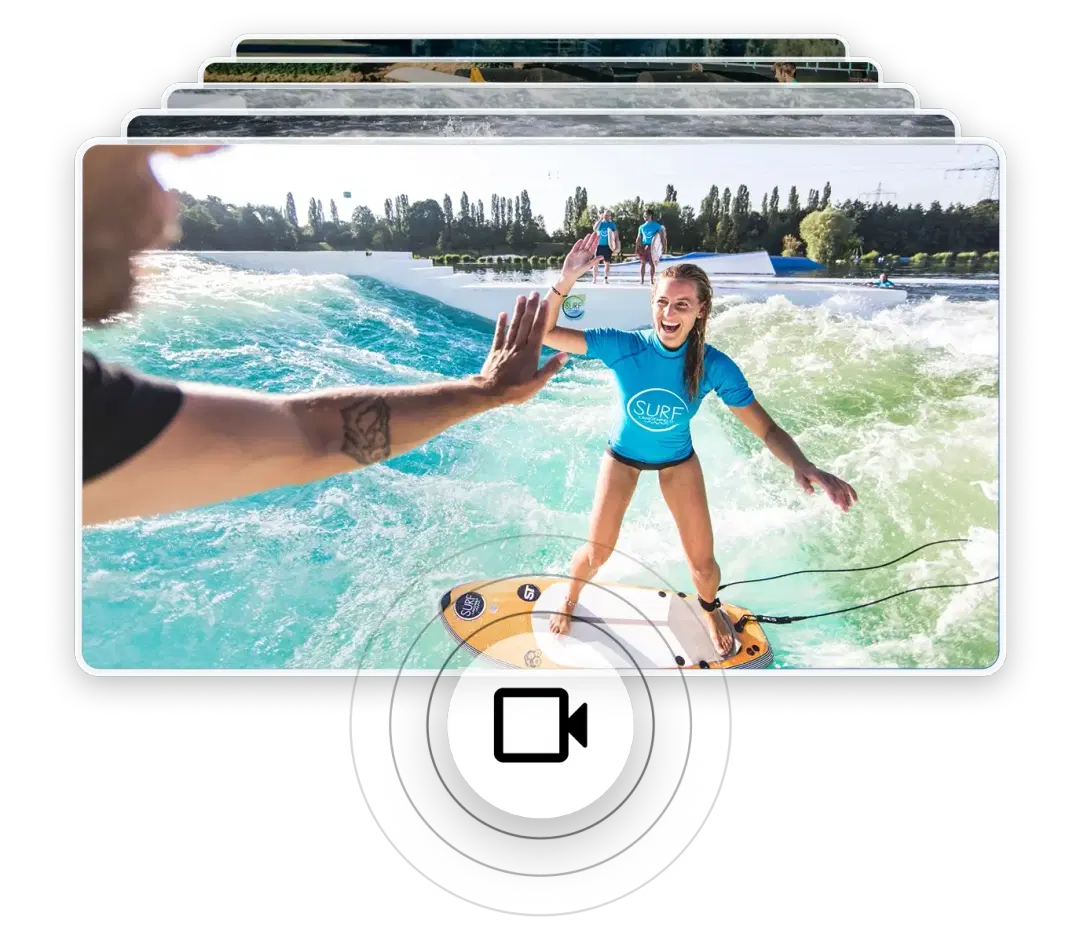 Jede Welle wird aufgenommen